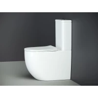 Унитаз-компакт Ceramica Nova Mia CN1801 безободковый, с сиденьем микролифт, белый