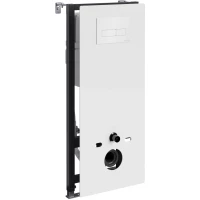 Инсталляция для унитаза WasserKRAFT Abens 20 20TLT.010.ME.WH.WH03 с кнопкой смыва, белый