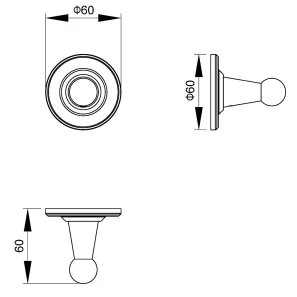 Изображение товара крючок timo nelson 160011/02 для ванны, бронза