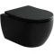Унитаз подвесной Ceramica Nova Play CN3001MB безободковый, с сиденьем микролифт, черный матовый - 1