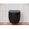 Унитаз подвесной Ceramica Nova Play CN3001MB безободковый, с сиденьем микролифт, черный матовый - 4