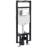 Инсталляция для унитаза WasserKRAFT Dinkel 58 58TLT.010.ME.CH02 с кнопкой смыва, хром
