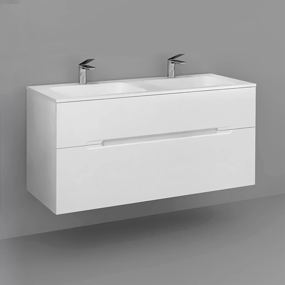 Комплект мебели белый 122 см Jorno Modul SET/Mol.01.122/P/W/Mol.08.120/W/Mol.02.120/W - фото 3
