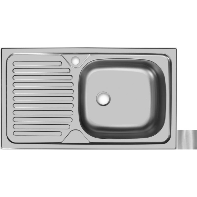 Кухонная мойка матовая сталь Ukinox Классика CLM760.435 -GT5K 1R