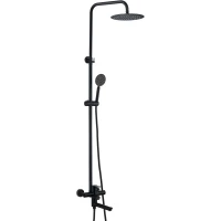 Душевая система Frap F24801-6 245 мм, со смесителем, черный матовый