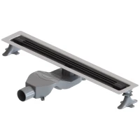 Душевой трап (лоток) Boheme B&T Infinity 981-60-B 60 см, с решеткой, щелевой, черный матовый