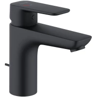 Смеситель для раковины Kludi Pure&Style 402933975 CoolStart, c донным клапаном, черный матовый