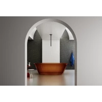 Ванна из полиэфирной смолы Abber Kristall AT9707Opal 170x75 см, отдельностоящая, коричневый
