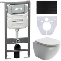Комплект подвесной унитаз Ceramica Nova Metropol CN4002 + система инсталляции Ceramica Nova Envision Flat CN1002B + CN1000