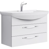 Тумба с раковиной белый глянец 87 см Aqwella Allegro Agr.01.08/2 + 4620008197357