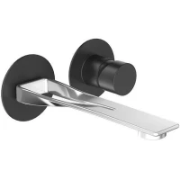 Смеситель для раковины Webert One-B NB830606441 встраиваемый, без донного клапана, нержавеющая сталь/черный матовый