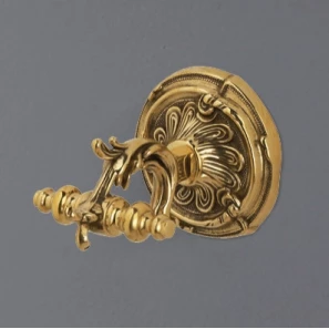 Изображение товара крючок art&max barocco am-1784-do-ant двойной, для ванны, античное золото