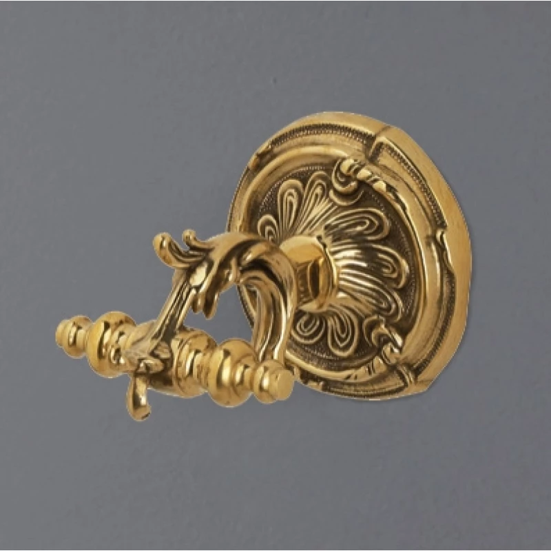 Крючок Art&Max Barocco AM-1784-Do-Ant двойной, для ванны, античное золото
