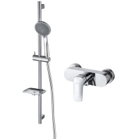 Смеситель для душа Aquatek Вега AQ1032CR с душевым гарнитуром, хром