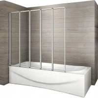 Шторка для ванны 120 см Rea Idea REA-W0850 прозрачное