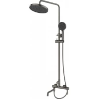 Душевая система Esbano Daisy ESDSDAIS-DSGM 250 мм, со смесителем, оружейная сталь