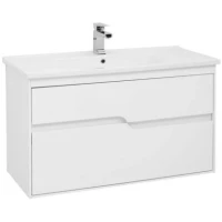 Тумба белый глянец 97 см Aquanet Модена 00198489