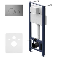 Инсталляция для унитаза Am.Pm Pro L I012704.9031 с кнопкой смыва, никель матовый