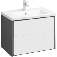 Тумба белый глянец/антрацит 57,7 см Roca Ronda ZRU9302963