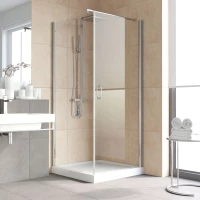 Душевой уголок Vegas Glass EP-Fis LUX 90 08 crystalvision R 90x90 см R, профиль хром, стекло прозрачное