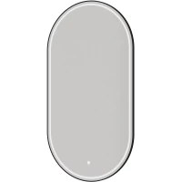 Зеркало Armadi Art 568-B 60x110 см, с LED-подсветкой, сенсорным выключателем, диммером, антизапотеванием, черный матовый