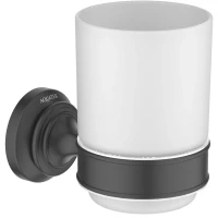 Стакан для зубных щеток Aquatek Классик AQ4504MB настенный, черный матовый