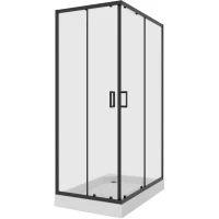 Душевой уголок 118,5x78,5x190 см Niagara NG-6810-08BLACK прозрачное