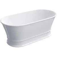 Ванна из литьевого мрамора Omnires Classica CLASSICAWWBP 159,8x78,5 см, отдельностоящая, белый глянец