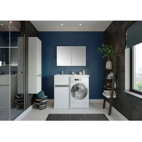 Комплект мебели белый глянец 105 см Акватон Лондри 1A236001LH010 + 1A72833KLH01L + 1A267302LH010