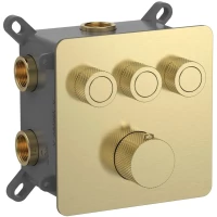 Термостат для ванны AQUAme AQM8812BG встраиваемый, золотой матовый