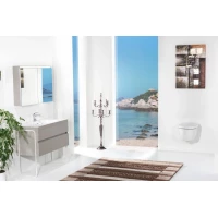Зеркальный шкаф Armadi Art Vallessi 547-C 80x65 см, с LED-подсветкой, кашемир матовый