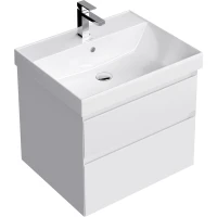 Тумба под раковину Kerama Marazzi Cubo CUB.60.2\WHT.M 56,8 см, подвесная, белый матовый