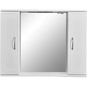 Изображение товара зеркальный шкаф 90x70 см белый глянец/белый матовый stella polar концепт sp-00000131