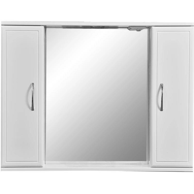 Зеркальный шкаф 90x70 см белый глянец/белый матовый Stella Polar Концепт SP-00000131