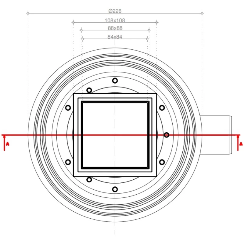 Душевой трап 94x94/50 мм 2 в 1 с основой под плитку Pestan Confluo Standard Plate 4 13702565