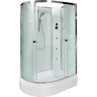 Душевая кабина 120x80x208 см Deto EM2712RNGM матовое с прозрачным узором