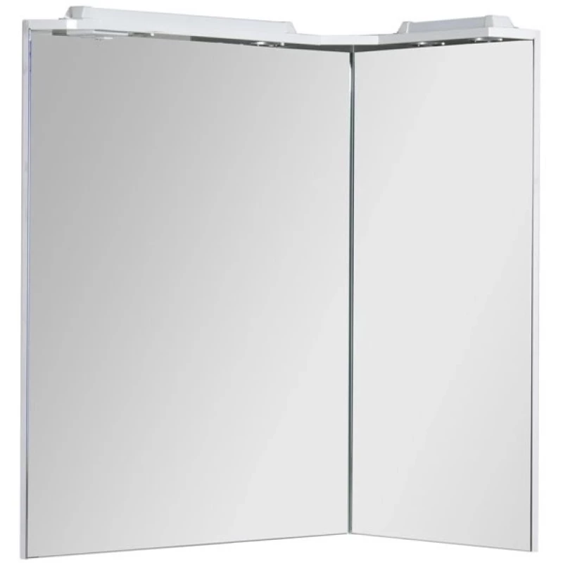 Зеркало угловое 88x111,3 см с подсветкой белый Aquanet Корнер 00158821