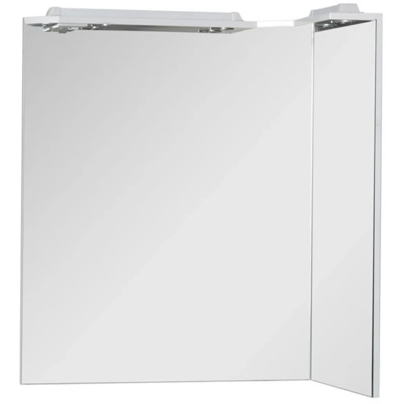 Зеркало угловое 88x111,3 см с подсветкой белый Aquanet Корнер 00158821