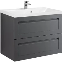 Тумба под раковину Art&Max Platino AM-Platino-750-2C-SO-GM 73,6 см, подвесная, серый матовый