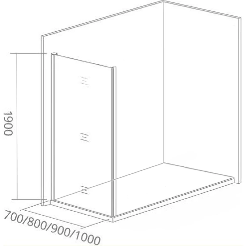 Боковая стенка 100 см Good Door Cofe SP-100-C-B прозрачное