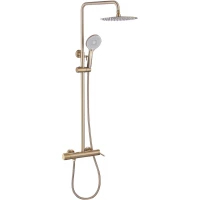 Душевая система Abber Emotion AF8816GL 250 мм, со смесителем, золотой матовый