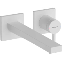 Смеситель для раковины Hansgrohe Tecturis E 73051700 встраиваемый, с выпуском, белый матовый