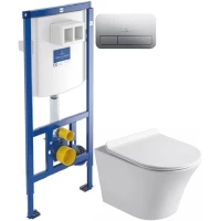 Комплект подвесной унитаз MEER MR-2104 + система инсталляции Villeroy & Boch 92246100 + 92249061