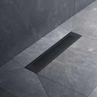 Душевой трап (лоток) Am.Pm PrimeFlow W02SC-P11-040-01BM 39,9 см, с решеткой, перфорированный, черный матовый