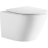 Унитаз подвесной Vincea One VT1-29 безободковый, торнадо, с сиденьем микролифт, белый