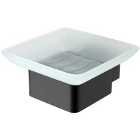 Мыльница Lemark Smooth Line 9742017 настенная, черный матовый