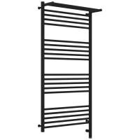 Полотенцесушитель электрический 1200x600 черный матовый МЭМ правый Сунержа Богема с полкой 3.0 31-5807-1260