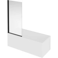 Шторка на ванну Kerama Marazzi Vetro VE.80.BSD.BLK.M 80 см, профиль черный матовый, стекло прозрачное