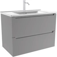 Тумба под раковину ЗОВ Дион D100PG 99 см, подвесная, платина матовый