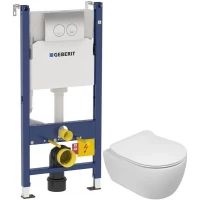 Комплект подвесной унитаз SSWW CT2038V + система инсталляции Geberit 458.124.21.1